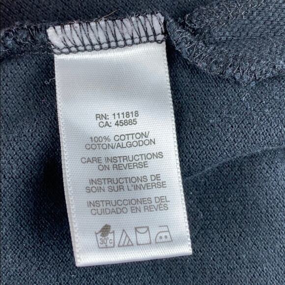 MICHAEL Michael Kors Black Pique Sleeveless Ruffle Tie Neck Split Hem Tank Top M - Picture 15 of 15